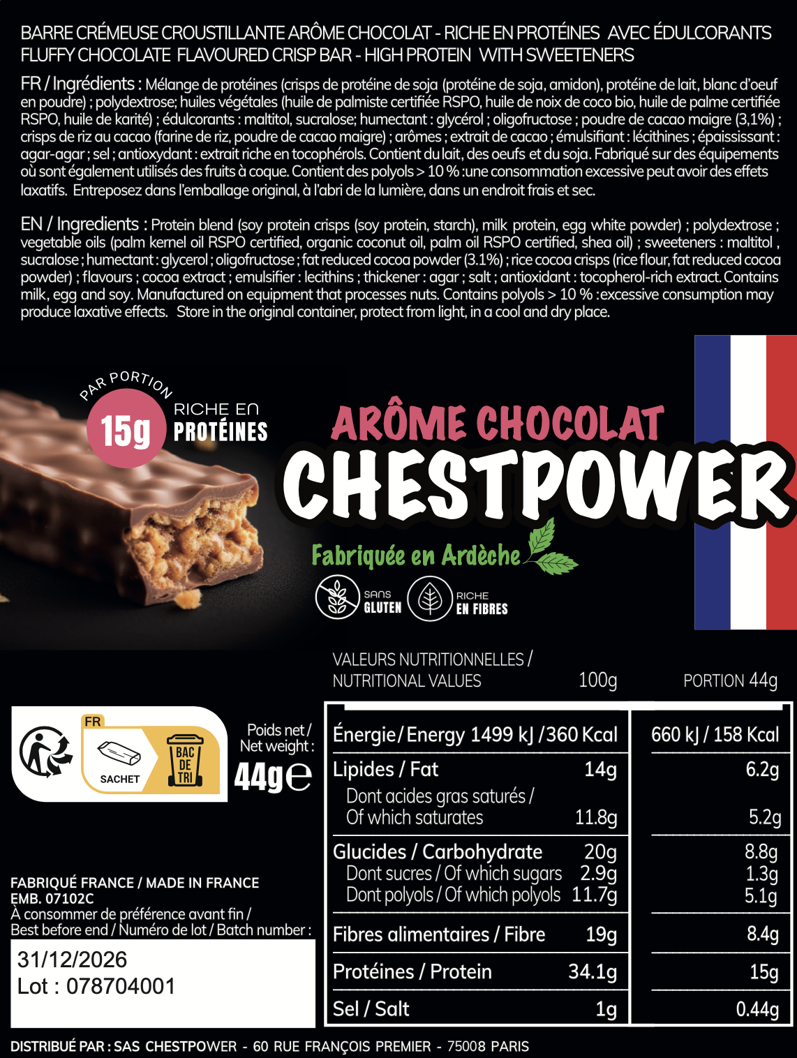 Barres protéinées Vanille 🌼 Made in Ardèche 🇫🇷 🌿