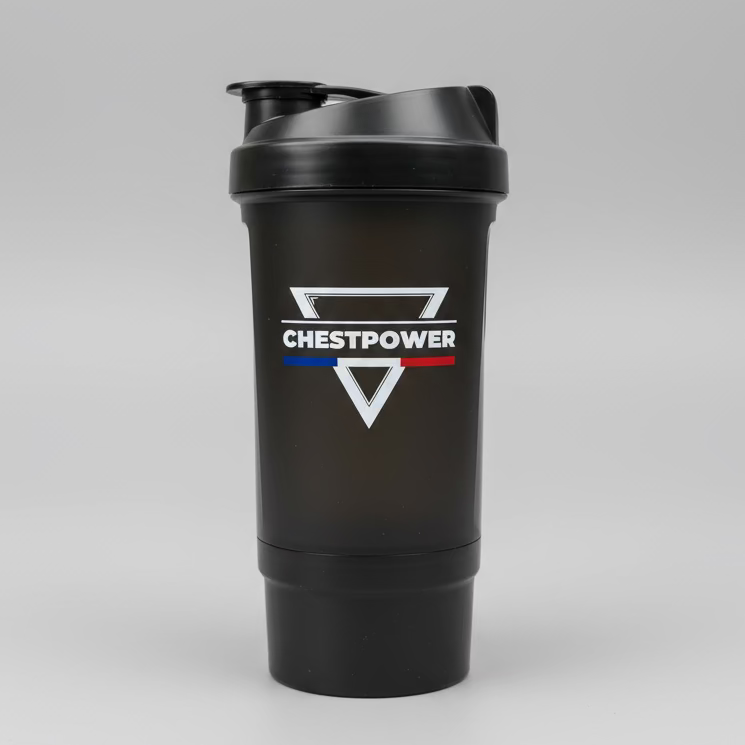 Shaker CHESTPOWER 🇫🇷 500 ml + Compartiment 💥