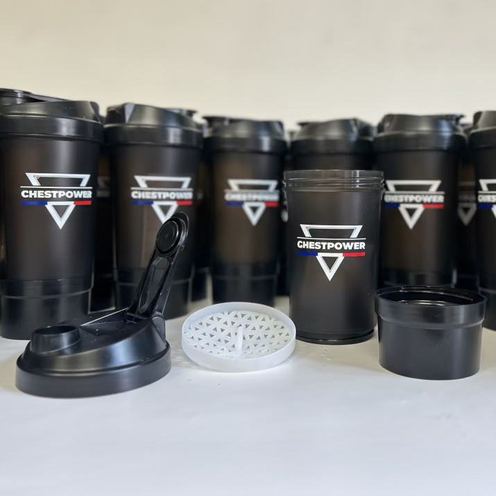 Shaker CHESTPOWER 🇫🇷 500 ml + Compartiment 💥